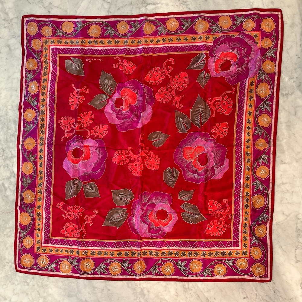Oscar de la Renta silk scarf from Japan Vintage